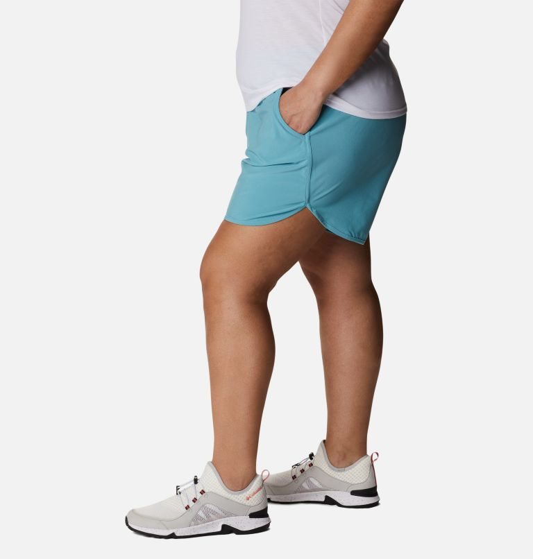Women's Columbia Bogata Bay Stretch Shorts Turquoise | Plus Size CA-N1L6A